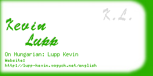 kevin lupp business card